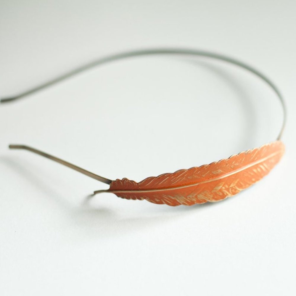 Bronze Metal Headband - Auburn